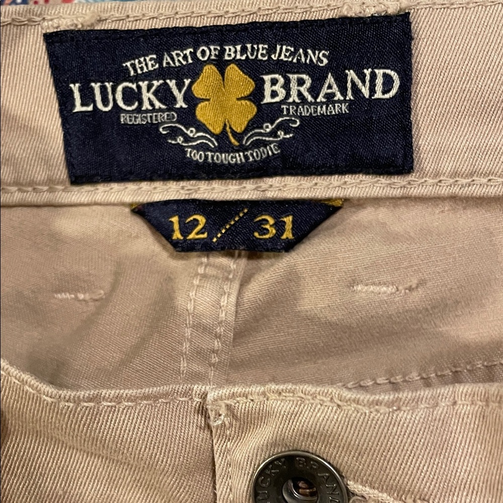 Lucky Brand Khaki/Tan Sofia Capri Jeans Size 12 - Picture 2 of 13